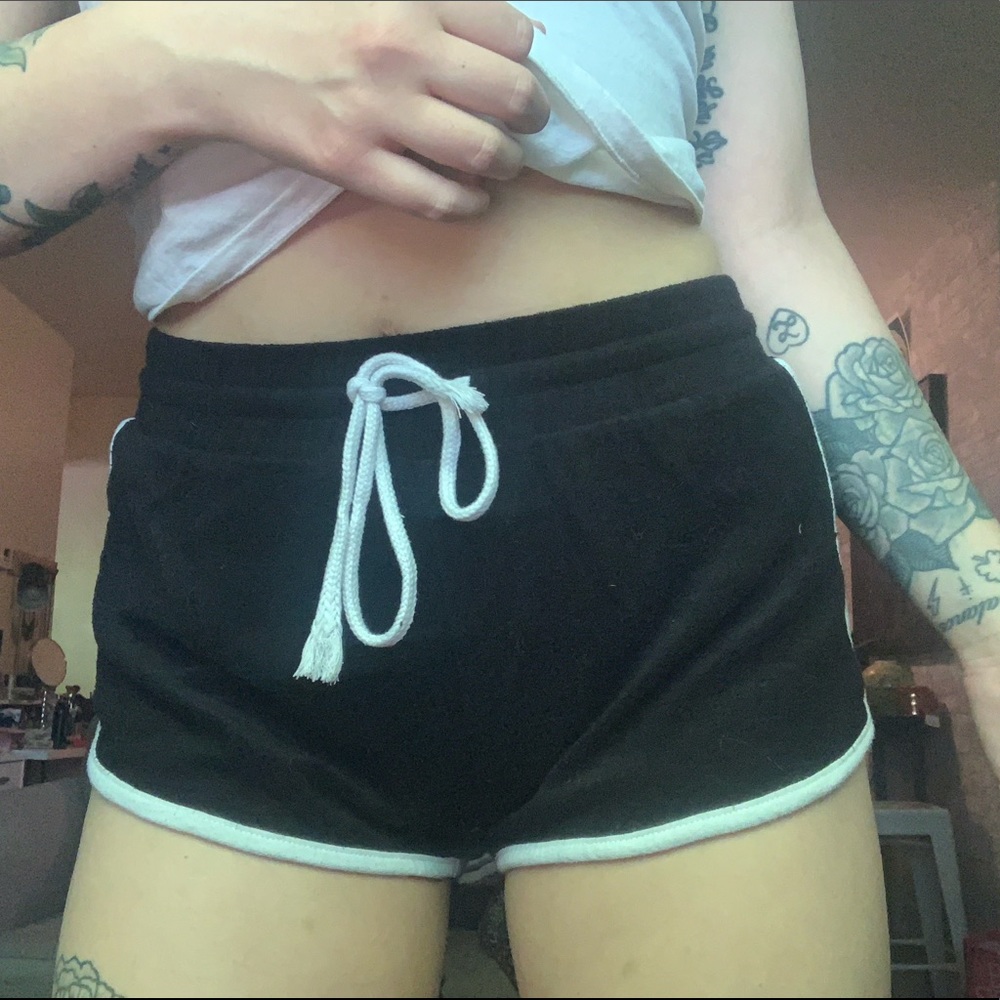 Black and white comfy shorts